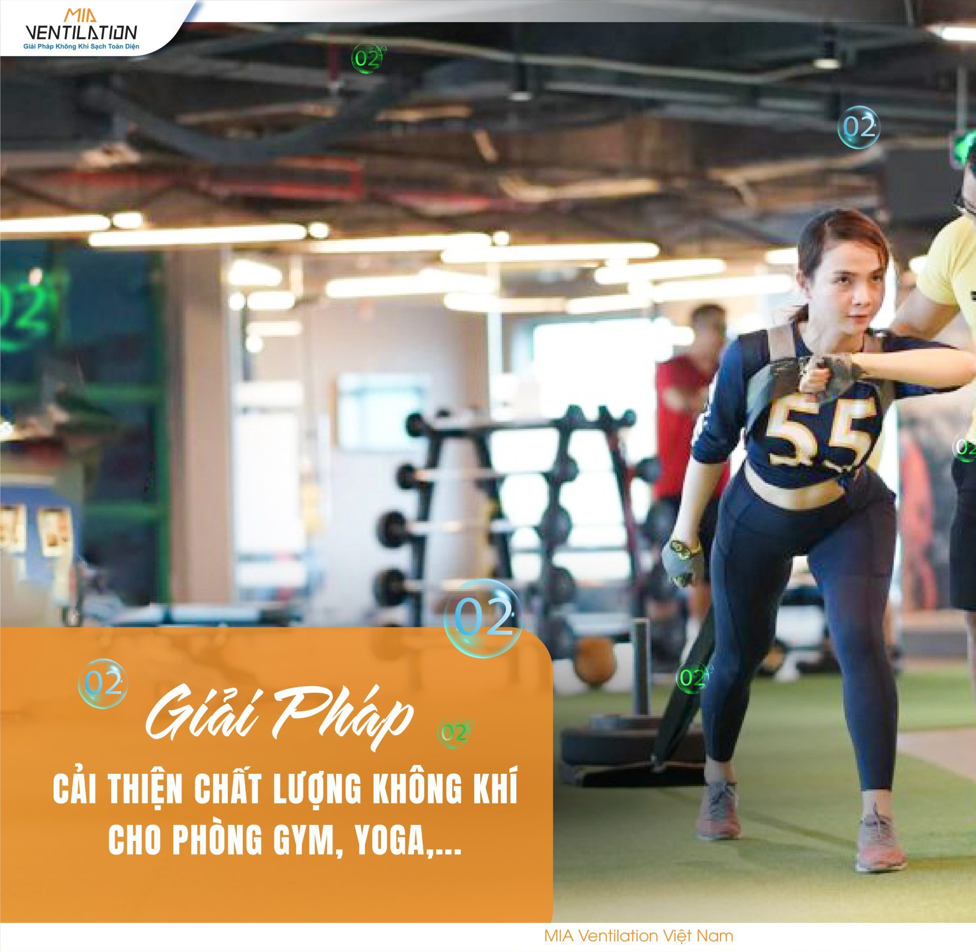 GIẢI PHÁP CẢI THIỆN CHẤT LƯỢNG KHÔNG KHÍ CHO PHÒNG GYM, YOGA